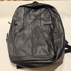Ike Behar Charcoal Leather Backpack